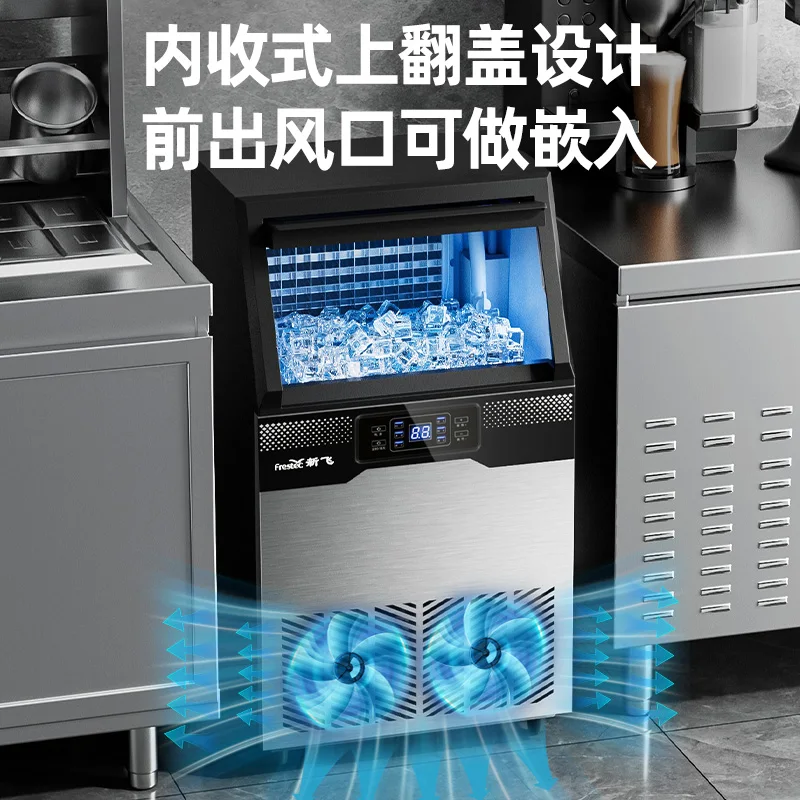 Commercial Ice Maker 100Kg - Máquina automática de fazer sorvete quadrado,