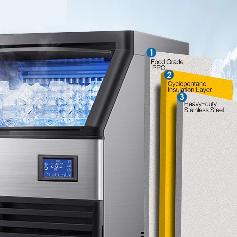 Máquina de Gelo Comercial 100k - Commercial Ice Maker 100Kg avaliação e preço