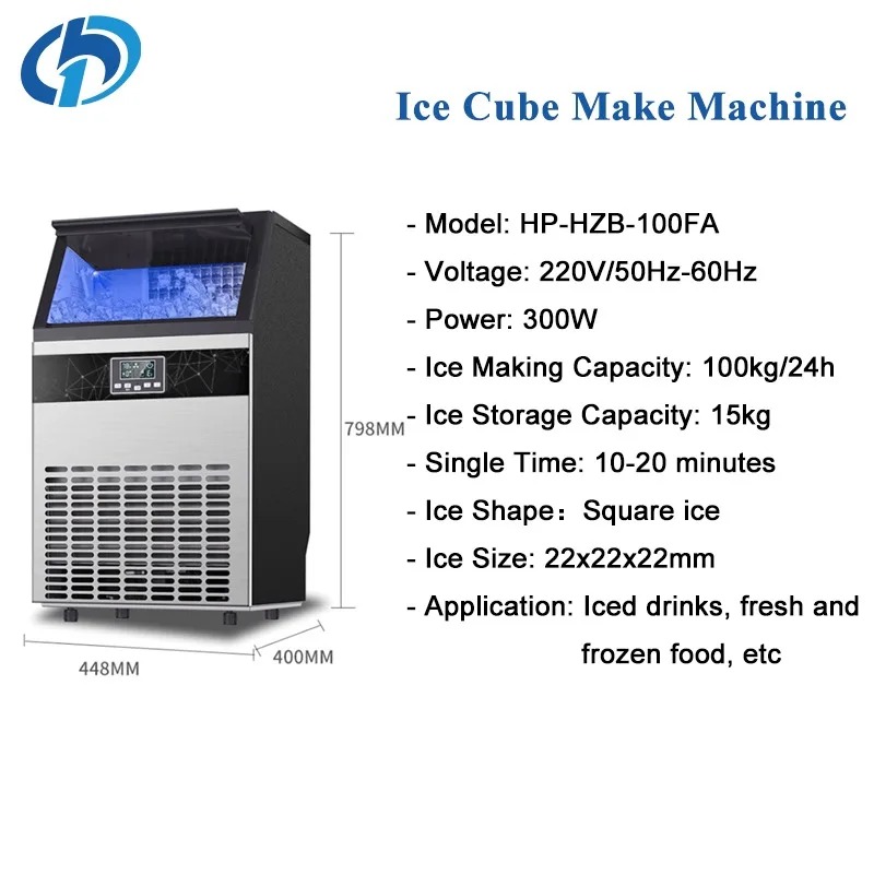 Máquina de Fazer Gelo 100kg, P - Commercial Ice Maker 100Kg avaliação e preço