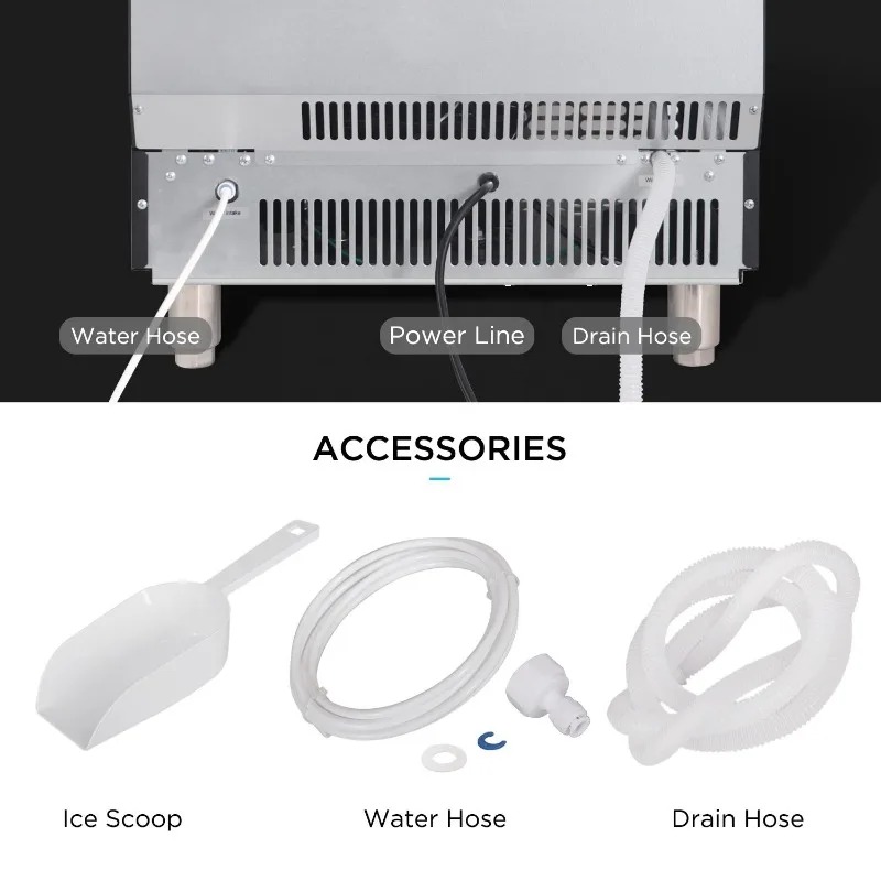 Máquina de Fazer Gelo 100kg, P - Commercial Ice Maker 100Kg avaliação e preço