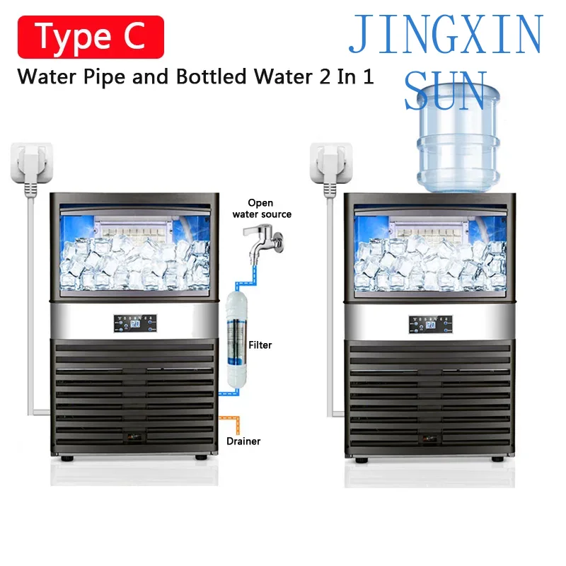 Máquina comercial de fazer gel - Commercial Ice Maker 100Kg avaliação e preço