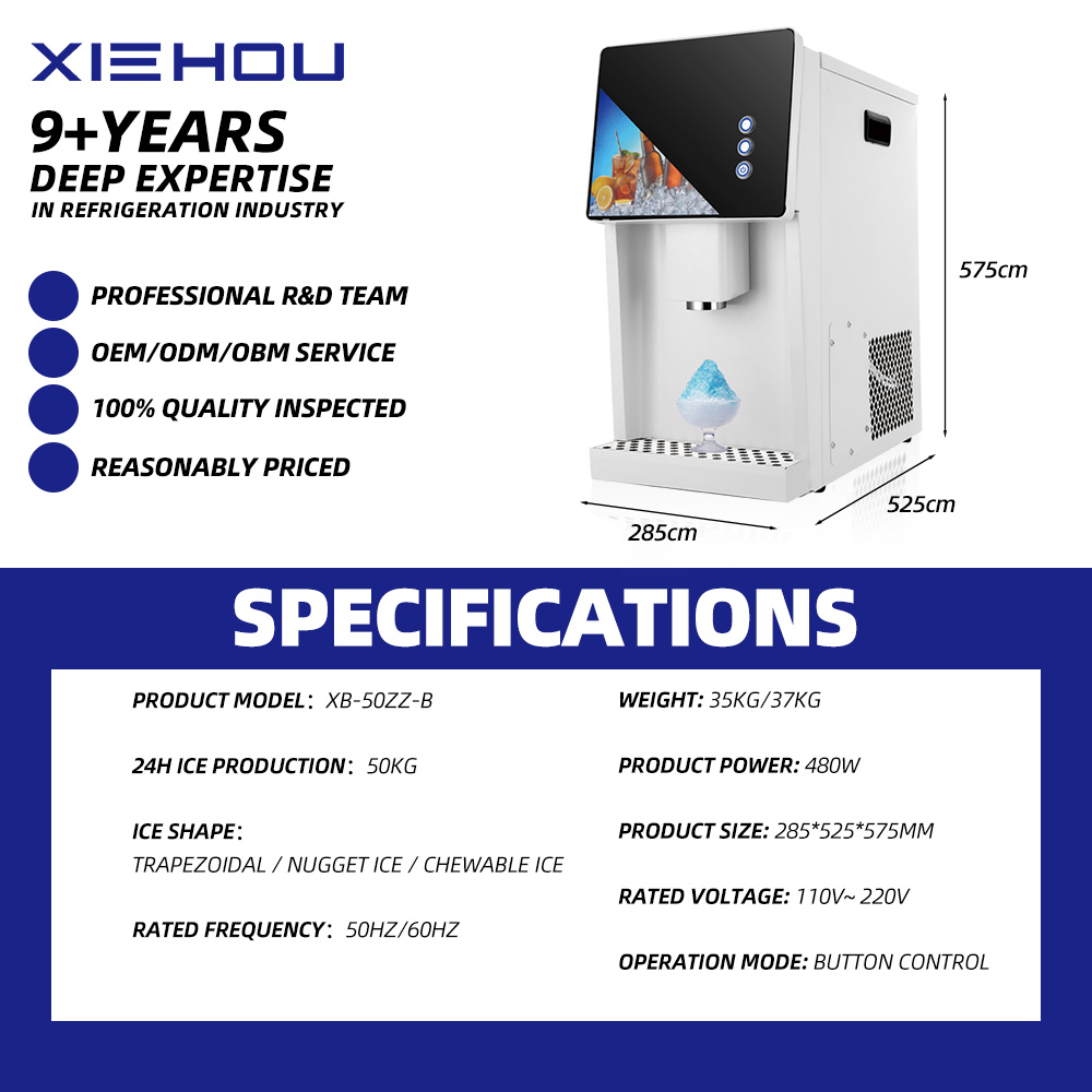 Máquina de Gelo Portátil para  - Ice Machine 50Kg Nugget avaliação e preço