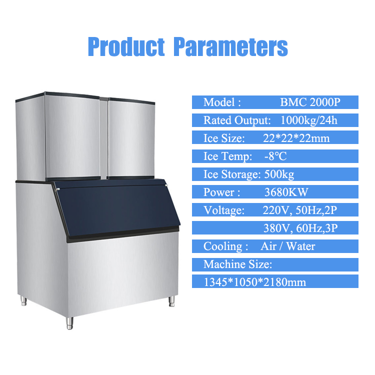 Máquina de Gelo Comercial Mini - Commercial Ice Maker 100Kg avaliação e preço