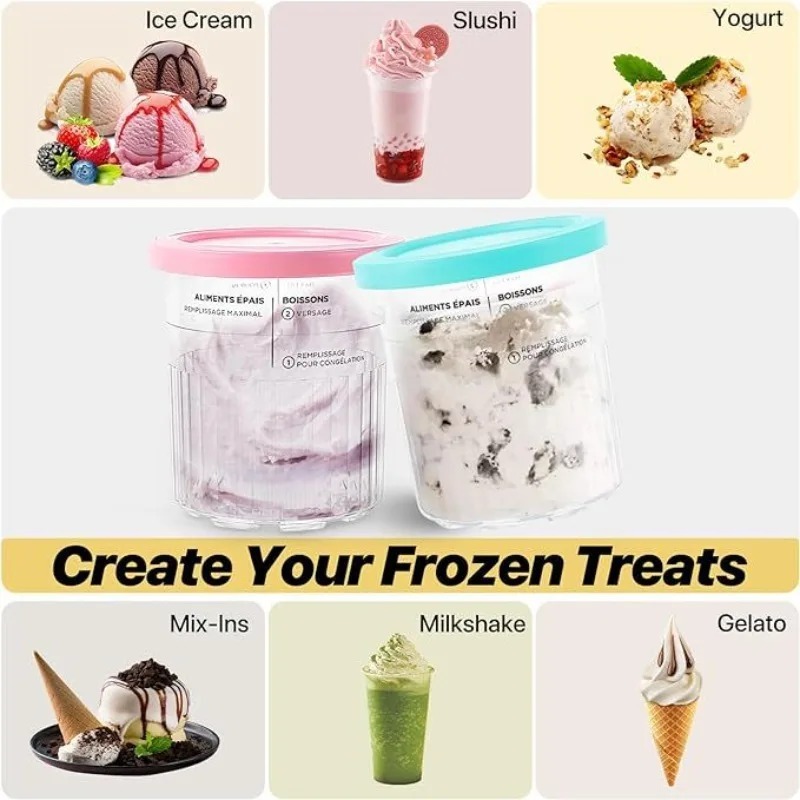 Copos de Armazenamento de Sorv - Countertop Ice Maker Commercial avaliação e preço