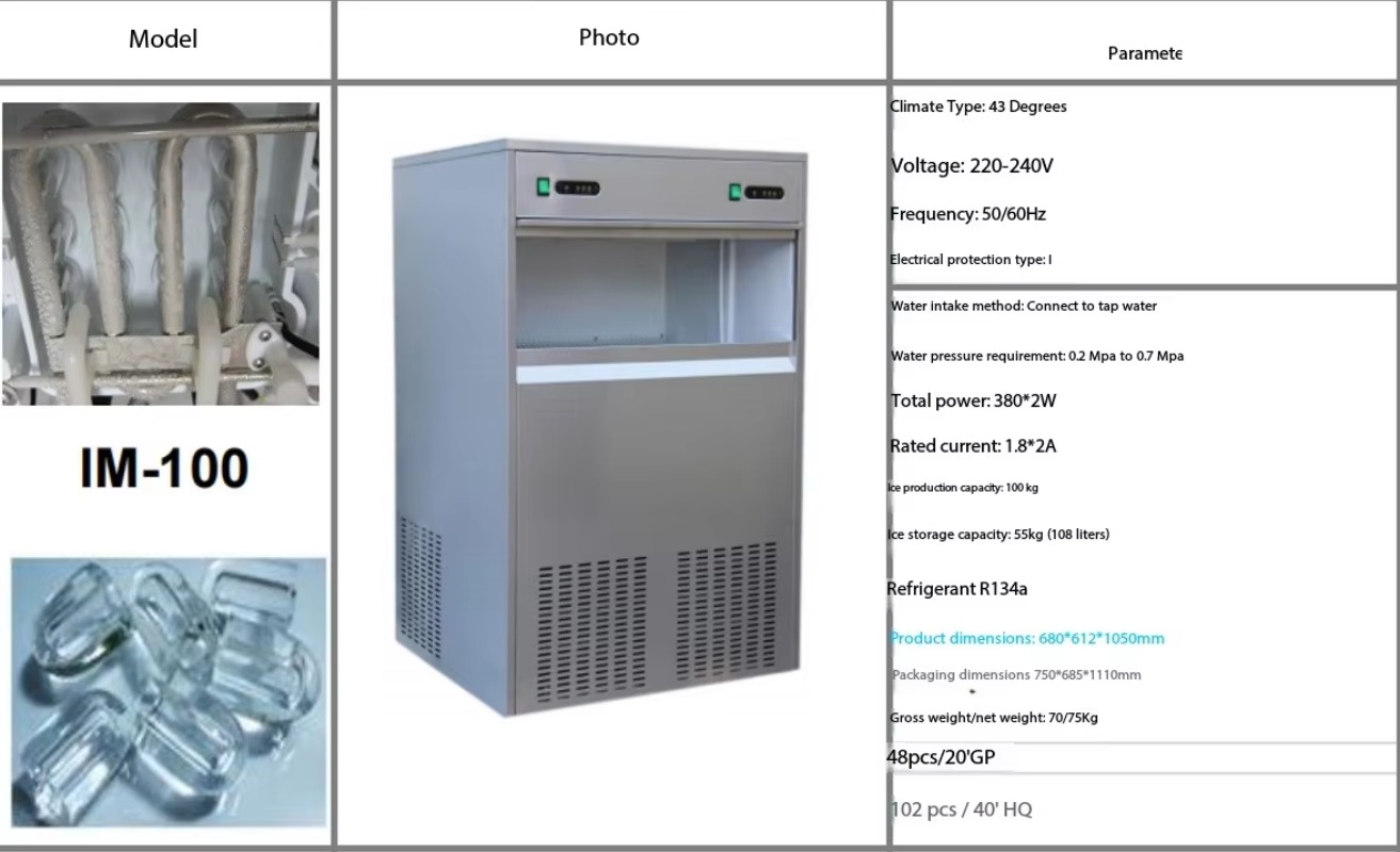 Máquina Comercial de Fazer Gel - Commercial Ice Maker 100Kg avaliação e preço