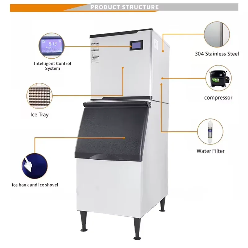 Máquina de Gelo Comercial de 2 - Commercial Ice Maker 200Kg Cube avaliação e preço