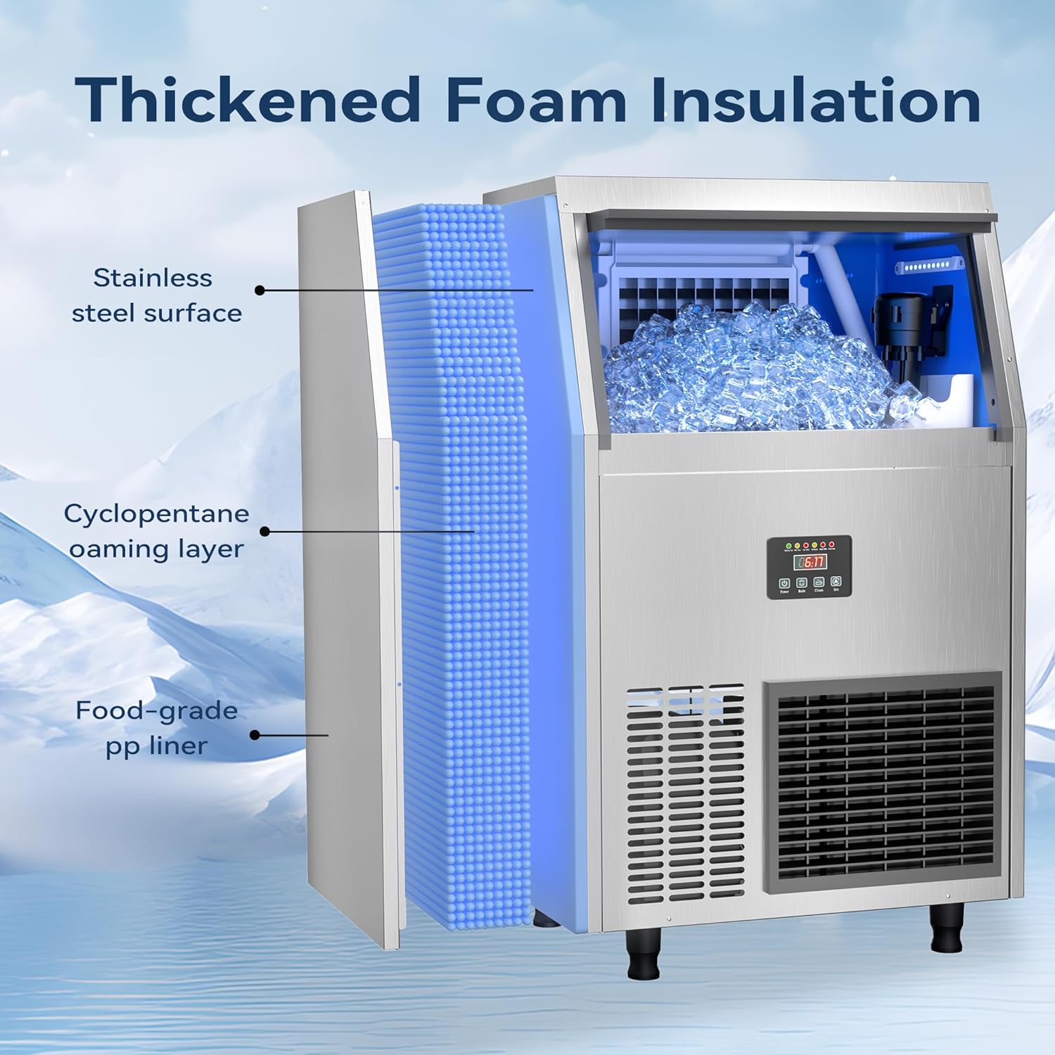 Máquina de Gelo Comercial de 2 - Commercial Ice Maker Air Cooled avaliação e preço