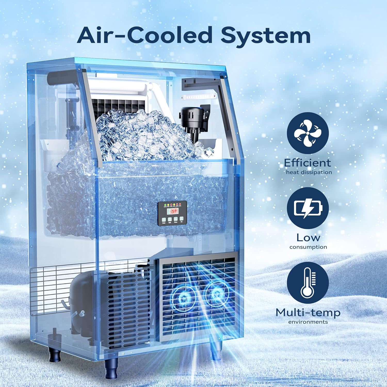 Máquina de Gelo Comercial de 2 - Commercial Ice Maker Air Cooled avaliação e preço