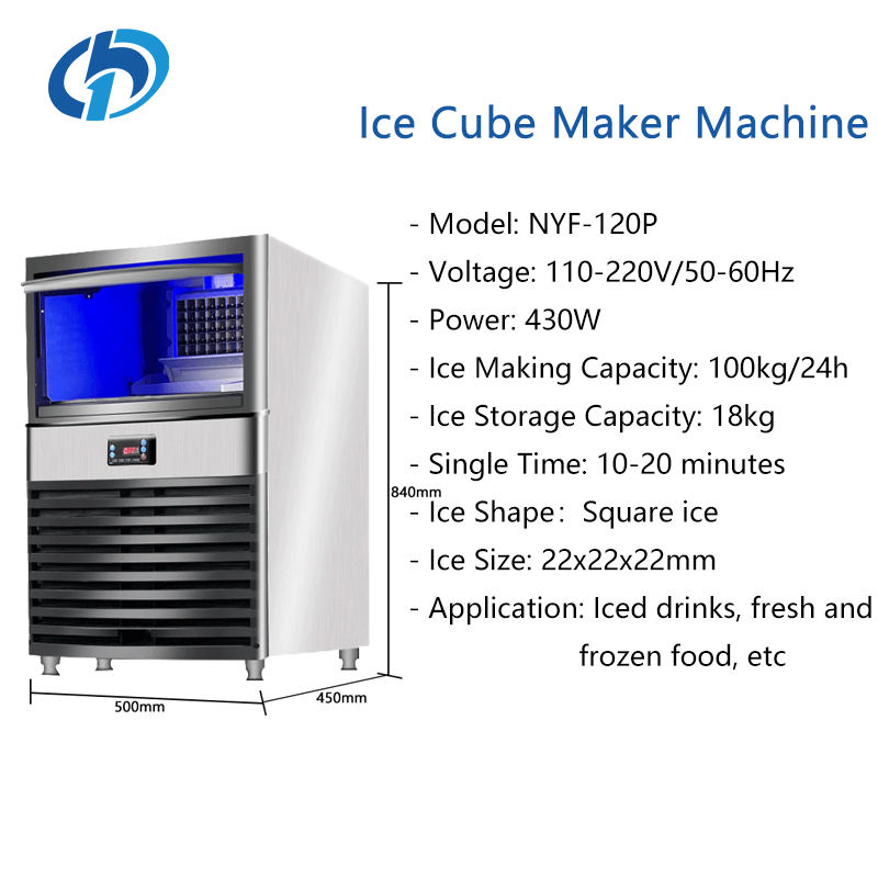 Máquina de fazer gelo 100kg, m - Commercial Ice Maker 100Kg avaliação e preço