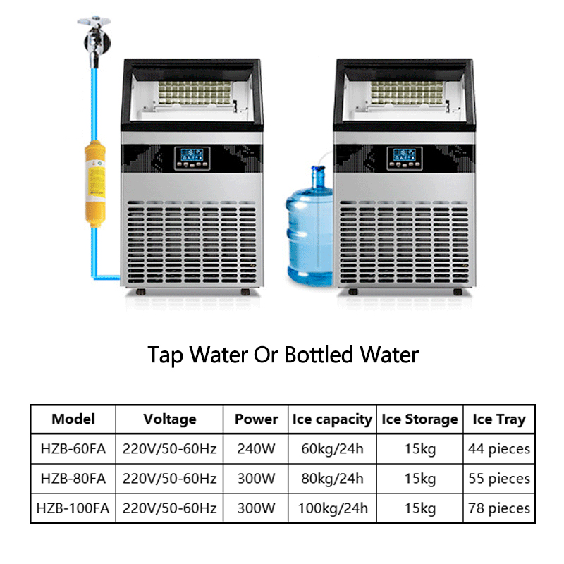 Máquina de Gelo Automática 100 - Commercial Ice Maker 100Kg avaliação e preço